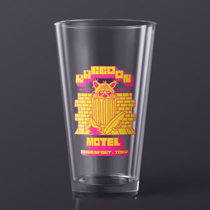 Raccoon Motel Pint Glass